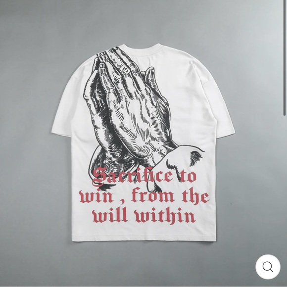 DARC SPORT X ” BODYBUILDING SAVED MY LIFE” PRAYING HANDS CREATOR SHIRT - Picture 2 of 9